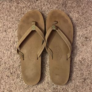 Rainbow Brand Flip Flops - Lime Green Accents